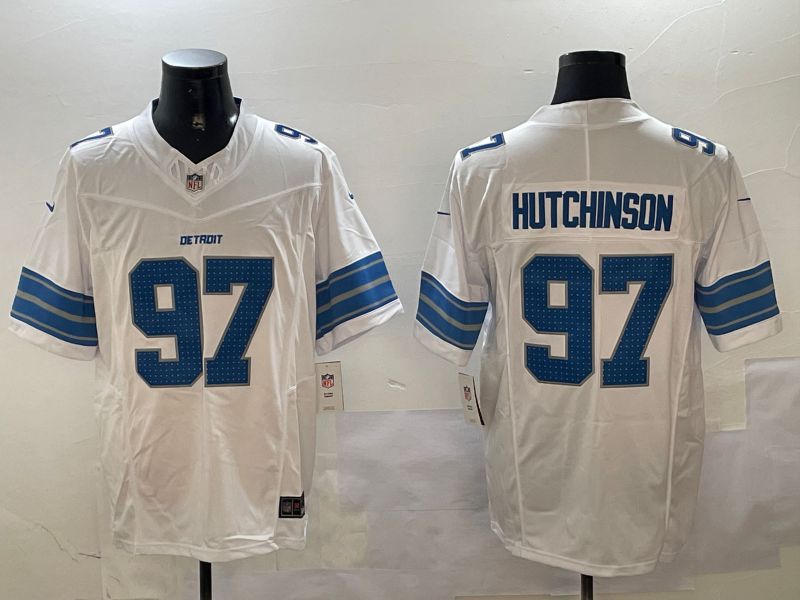 Men Detroit Lions #97 Hutchinson White three generations 2024 Nike Limited NFL Jersey style 1->detroit lions->NFL Jersey